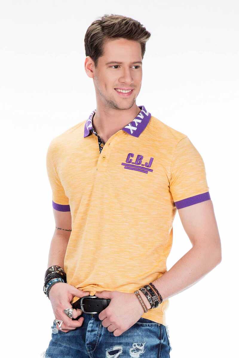 CT416 Polo Collar Embroidered Slim Fit Men's T-Shirt