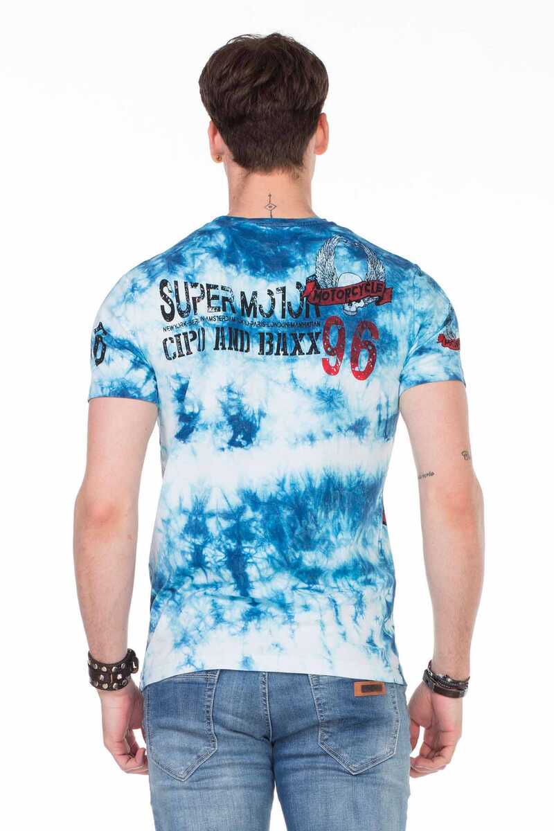 CT458 Printed Washed Slim Fit Men's T-Shirt