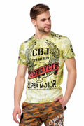 CT458 Printed Washed Slim Fit Men's T-Shirt