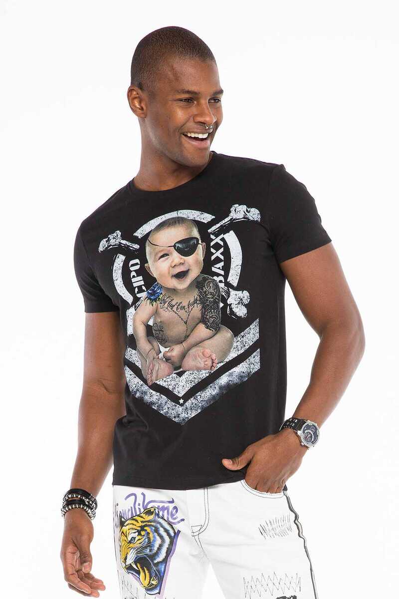 CT485 Tattooed Pirate Baby Print Men's T-Shirt