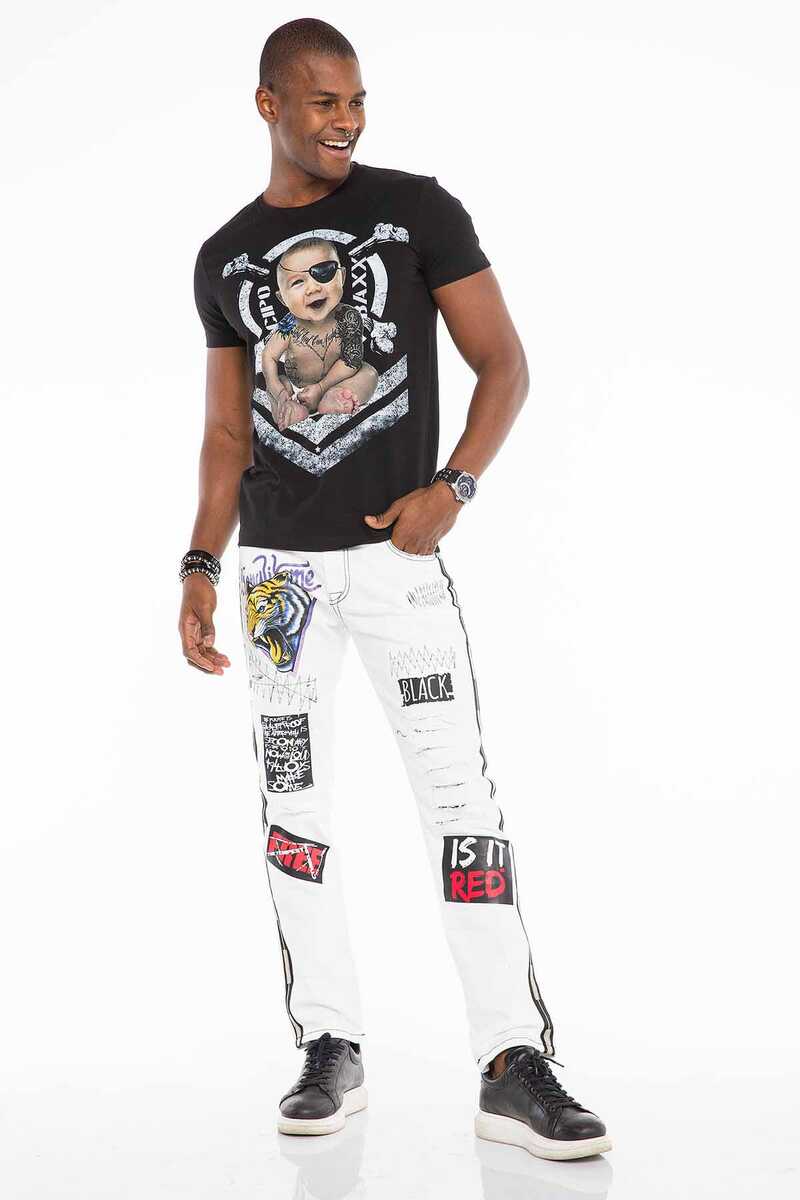 CT485 Tattooed Pirate Baby Print Men's T-Shirt