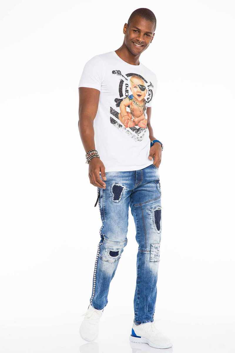 CT485 Tattooed Pirate Baby Print Men's T-Shirt