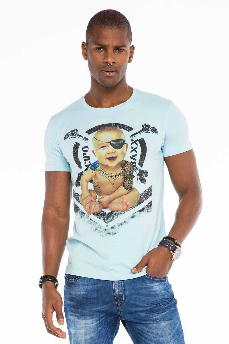 CT485 Tattooed Pirate Baby Print Men's T-Shirt