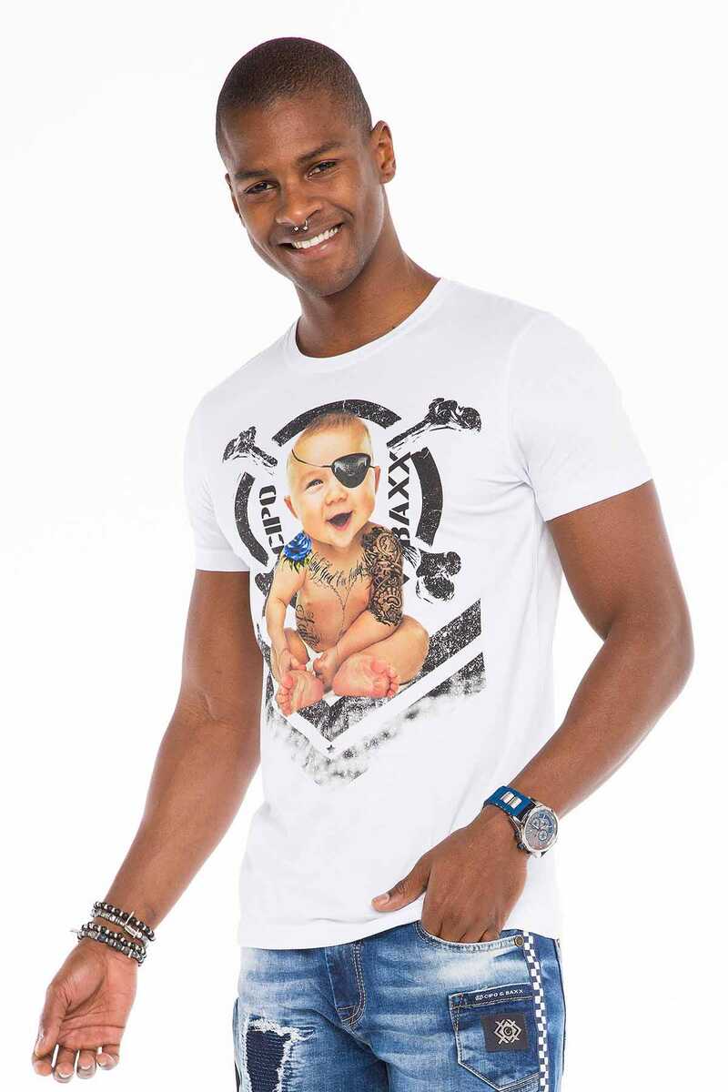 CT485 Tattooed Pirate Baby Print Men's T-Shirt