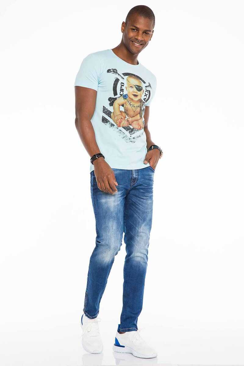 CT485 Tattooed Pirate Baby Print Men's T-Shirt