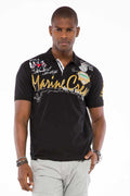 CT509 Polo Collar Embroidered Print Men's T-Shirt