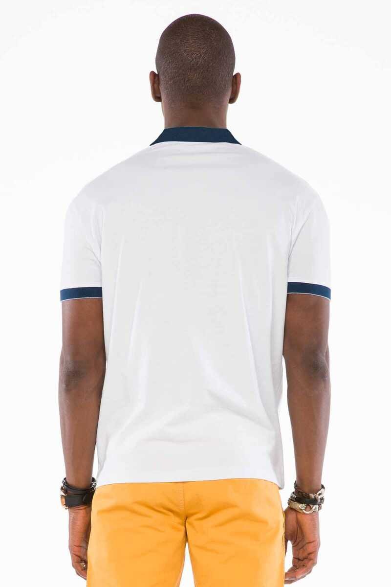 CT509 Polo Collar Embroidered Print Men's T-Shirt