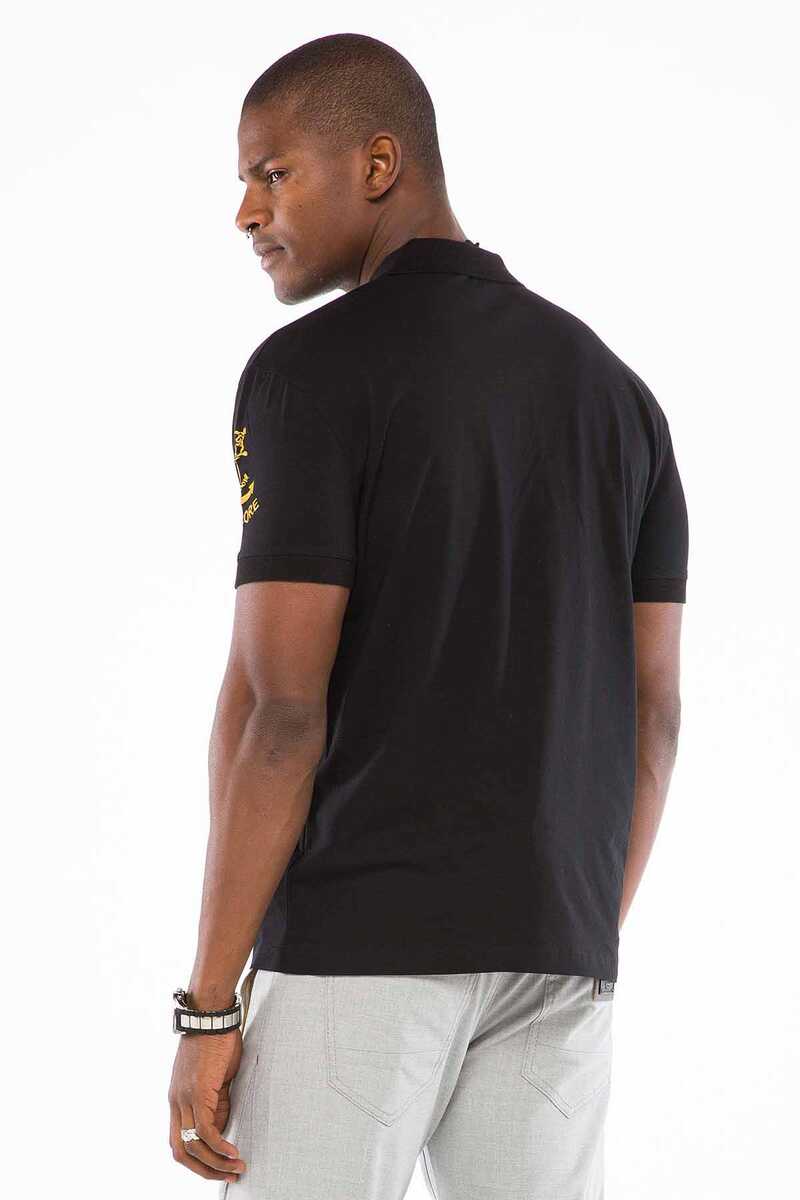 CT509 Polo Collar Embroidered Print Men's T-Shirt