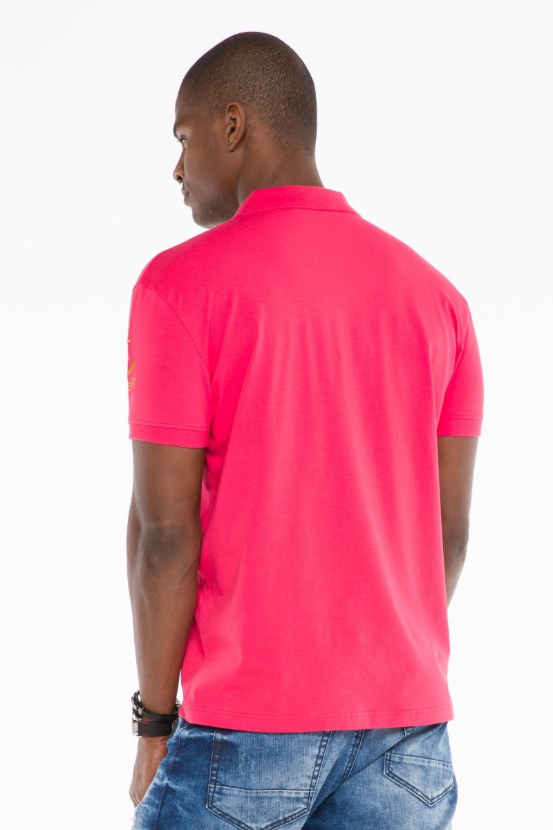 CT509 Polo Collar Embroidered Print Men's T-Shirt