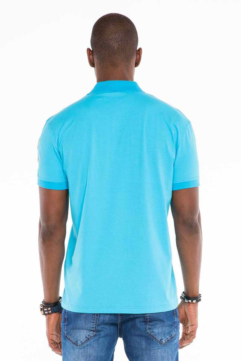 CT509 Polo Collar Embroidered Print Men's T-Shirt