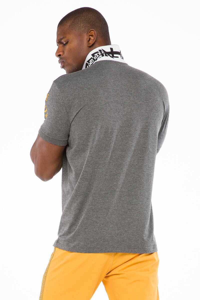 CT509 Polo Collar Embroidered Print Men's T-Shirt