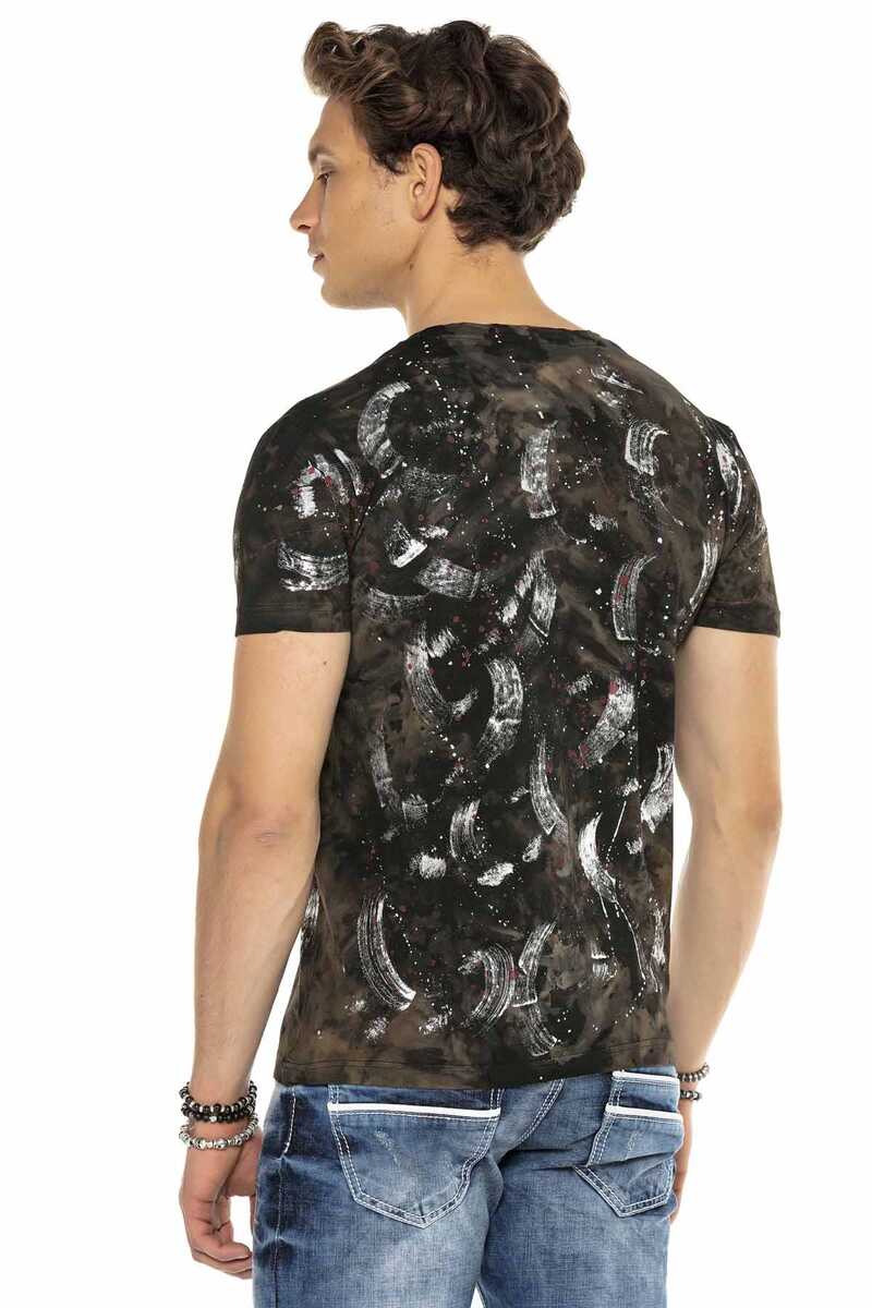 CT560 Hand-Painted Glitter Dark Dirty Color T-Shirt