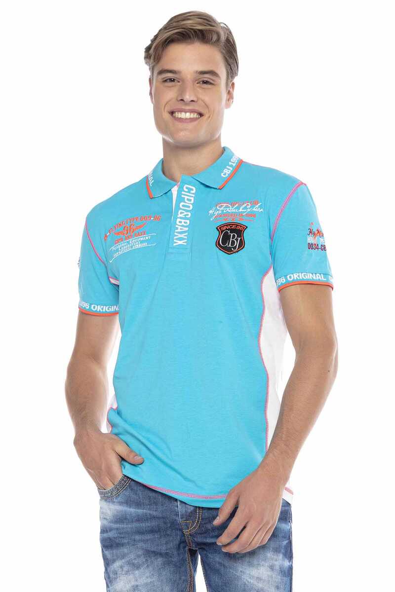 CT605 Embroidered Slim Men's Polo T-Shirt