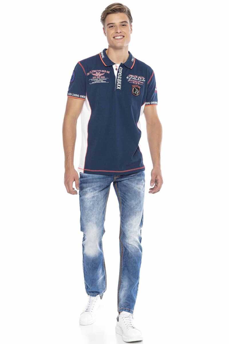 CT605 Embroidered Slim Men's Polo T-Shirt