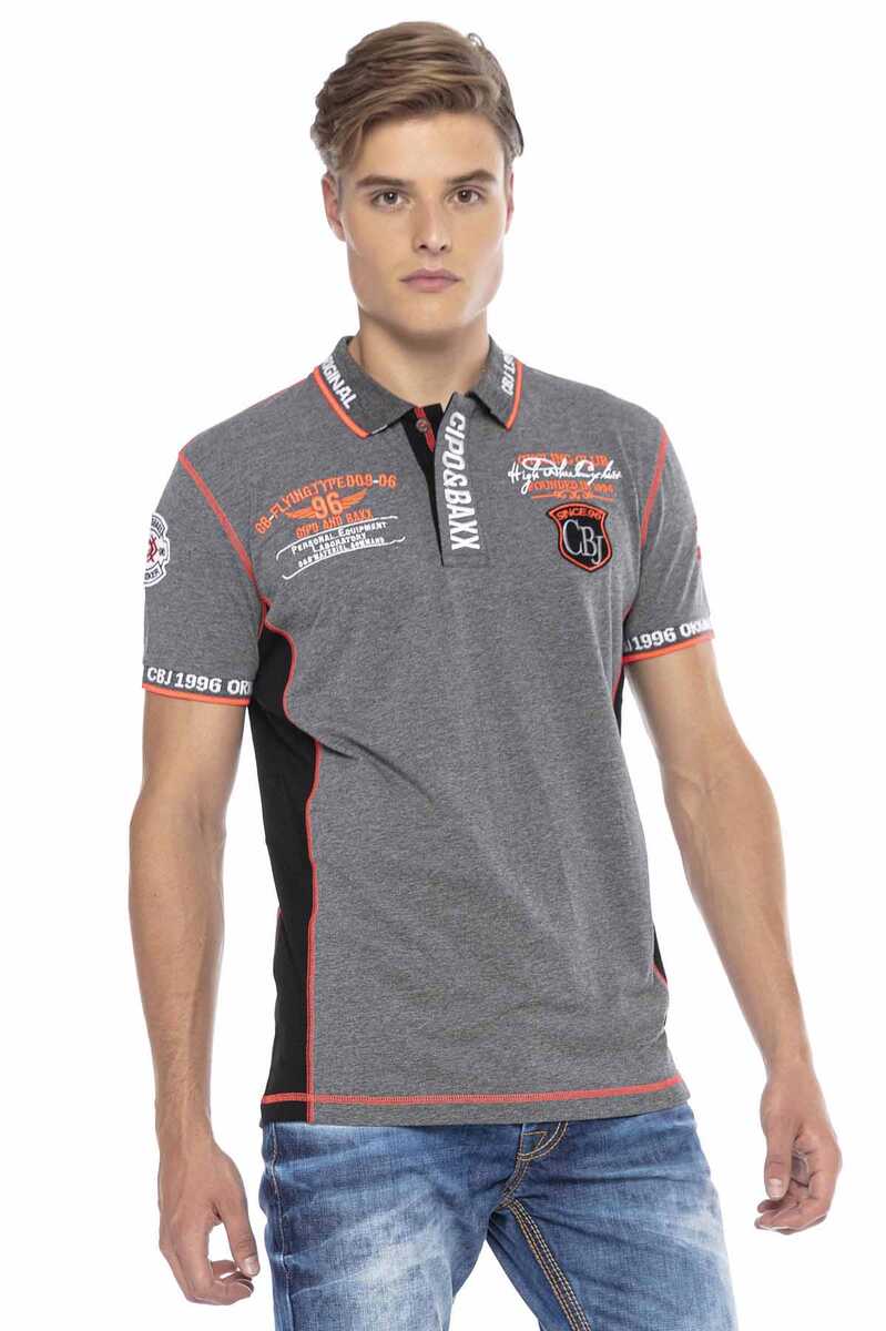 CT605 Embroidered Slim Men's Polo T-Shirt