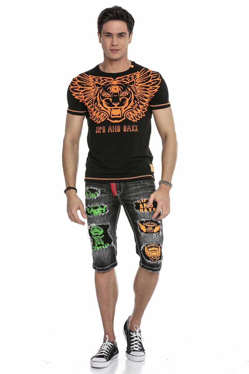 CT644 Neon Print Men's T-Shirt