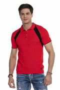 CT652 Textured Knit Polo T-Shirt