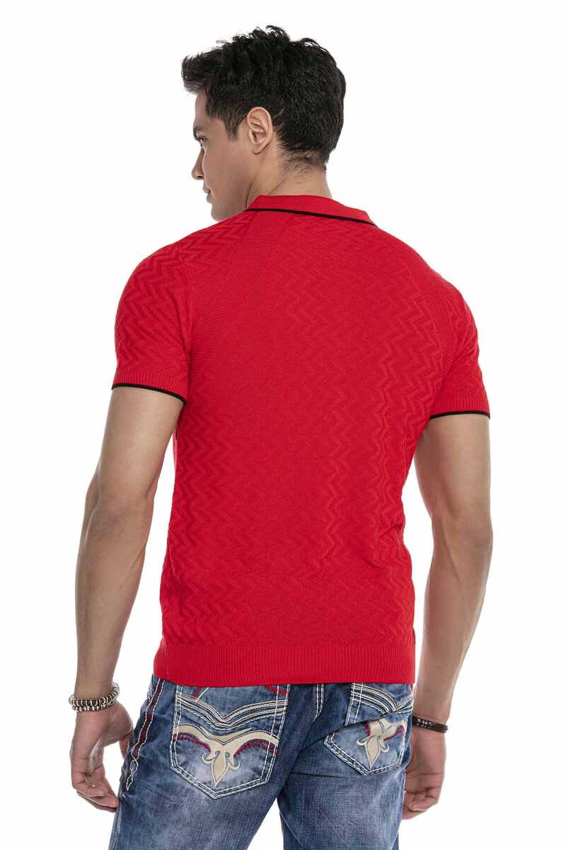 CT652 Textured Knit Polo T-Shirt