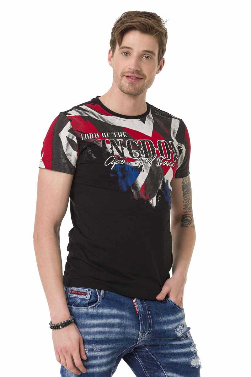 CT683 Flag Print Men's T-Shirt