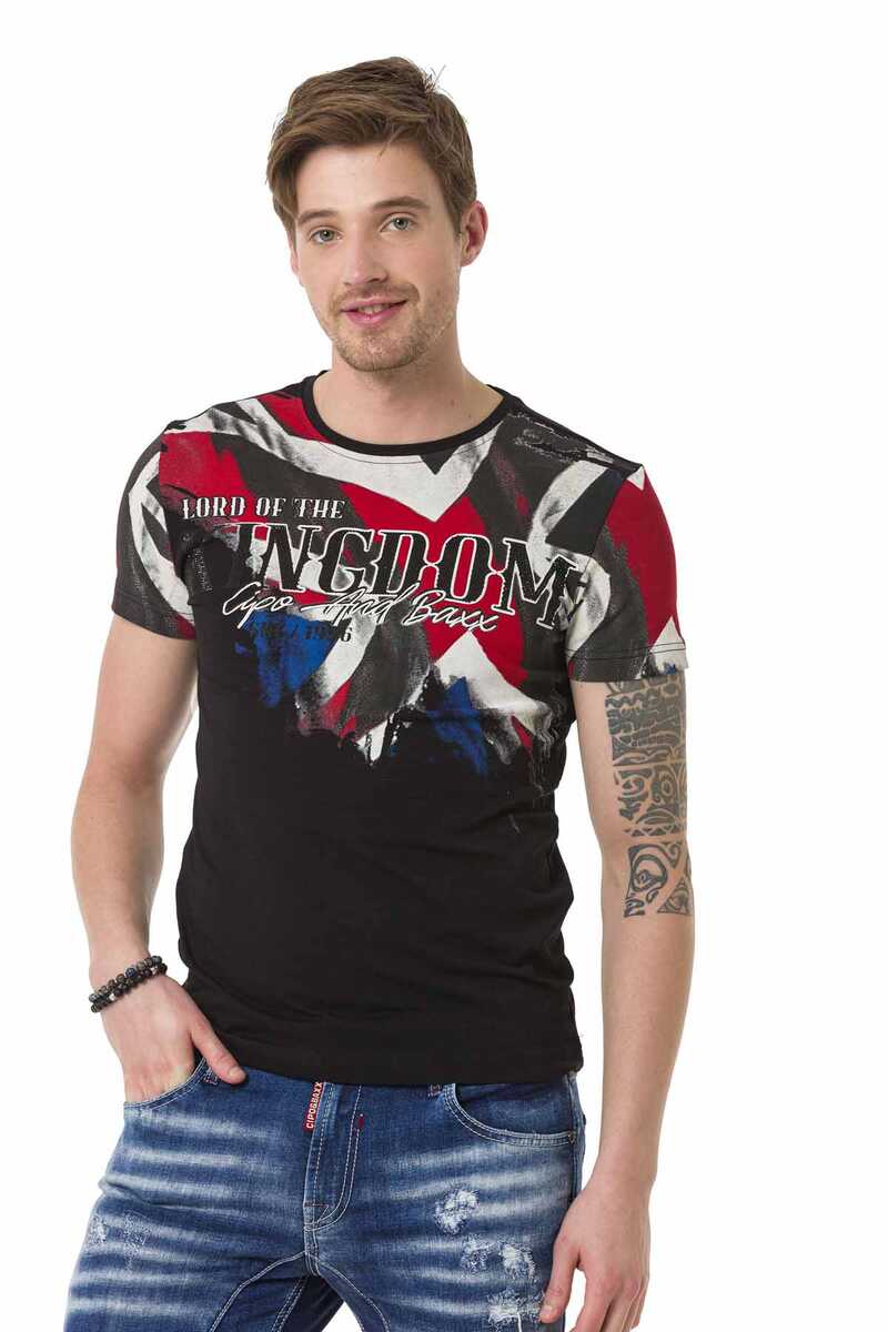 CT683 Flag Print Men's T-Shirt
