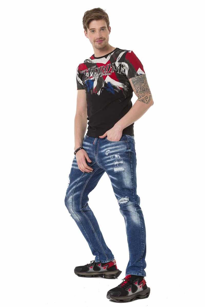 CT683 Flag Print Men's T-Shirt