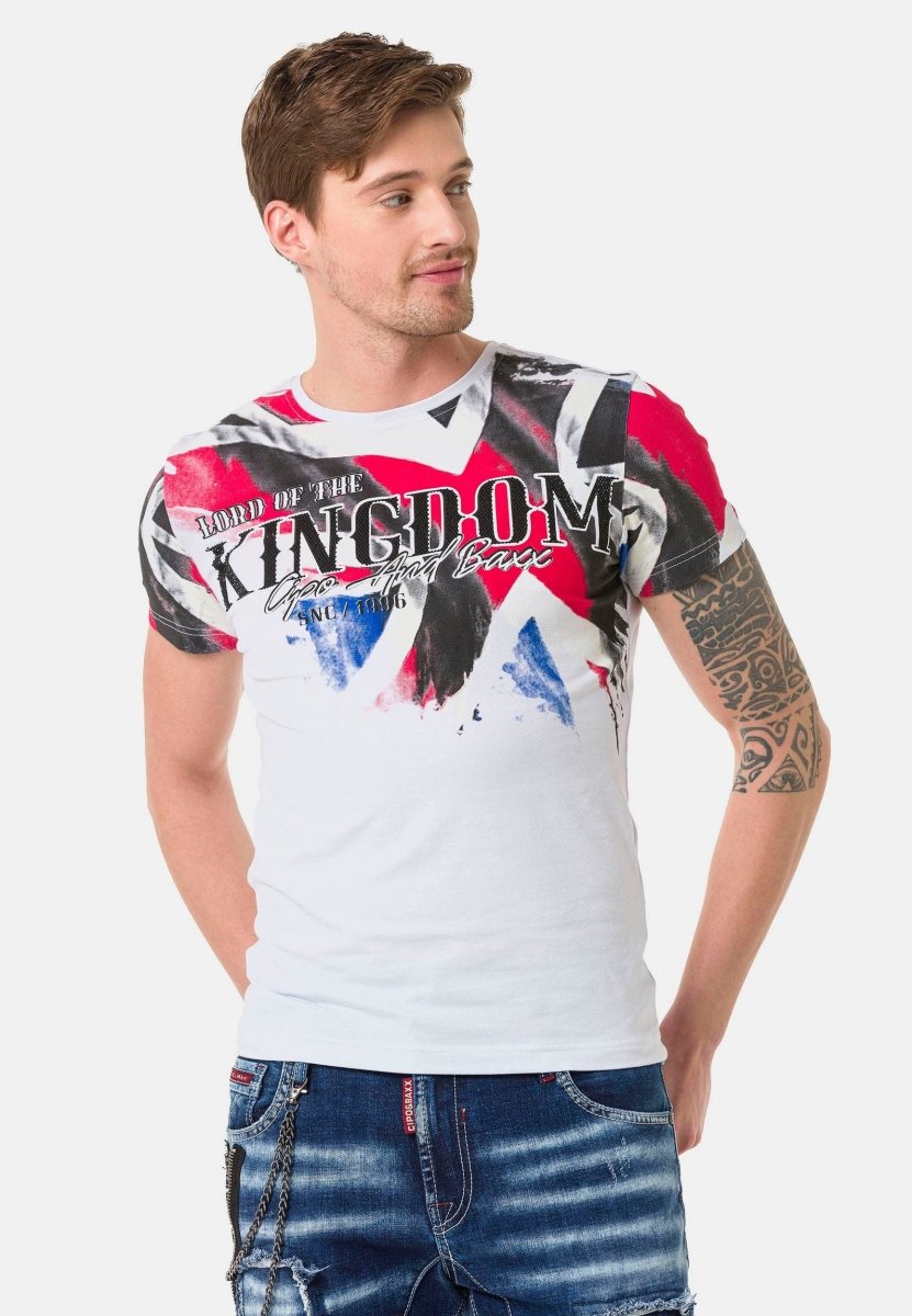 CT683 Flag Print Men's T-Shirt