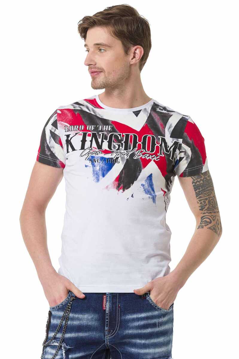 CT683 Flag Print Men's T-Shirt