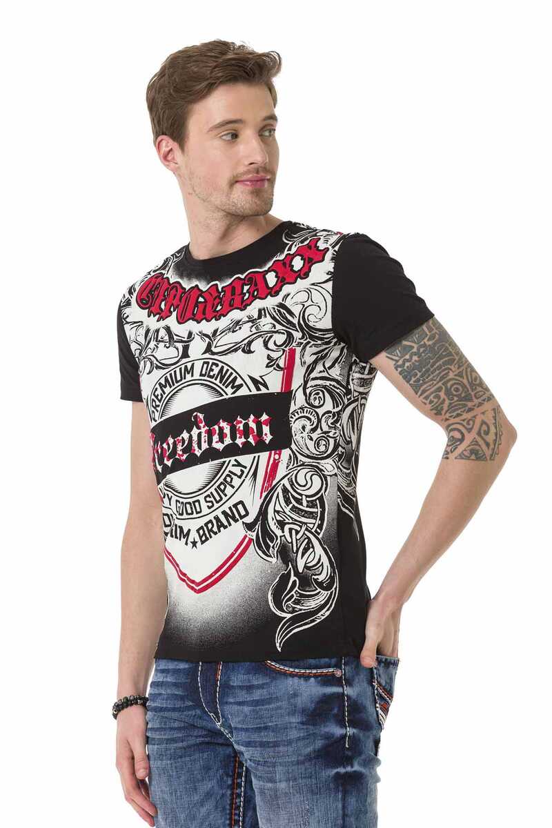 CT690 Patterned Crew Neck Men's T-Shirt