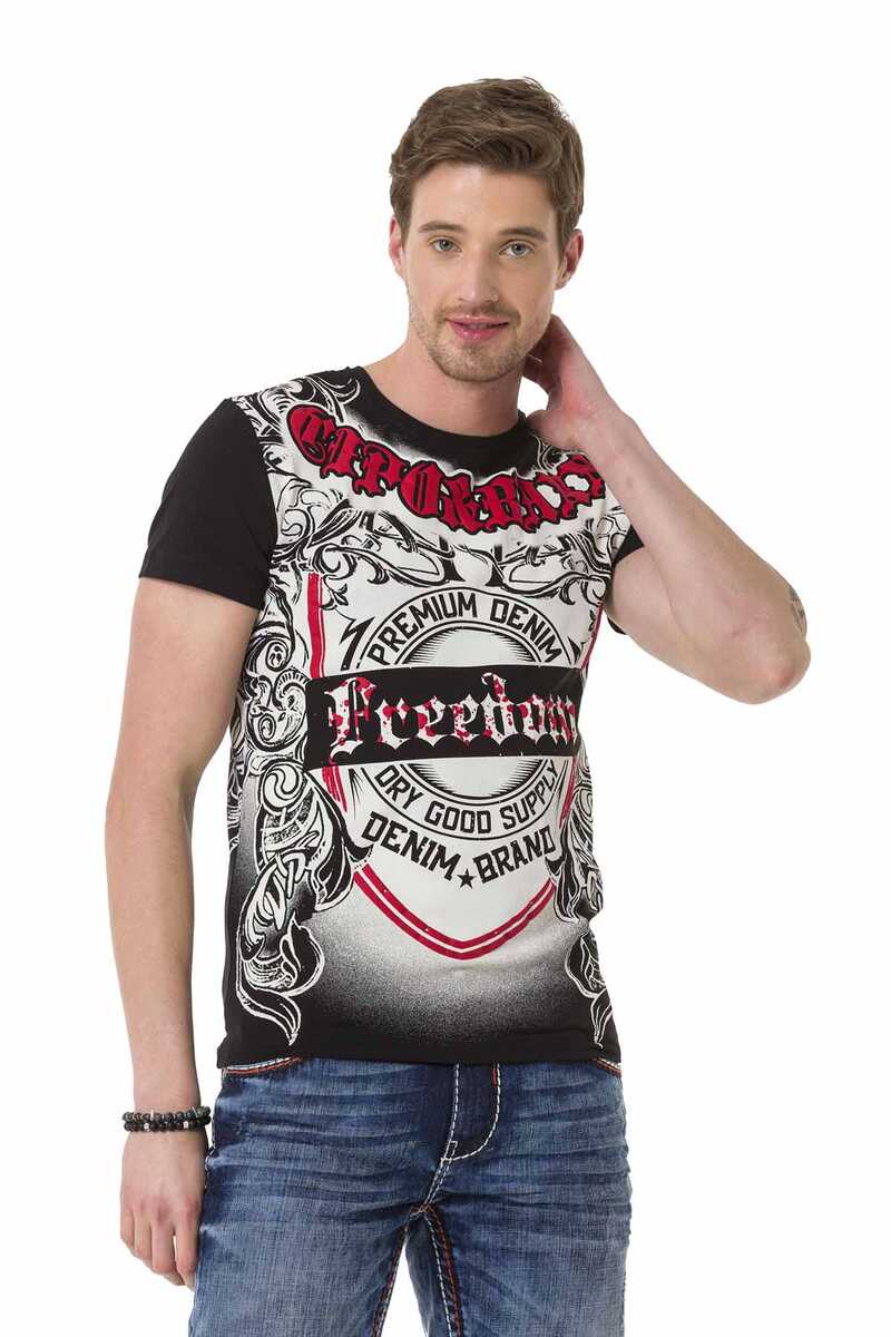 CT690 Patterned Crew Neck Men's T-Shirt