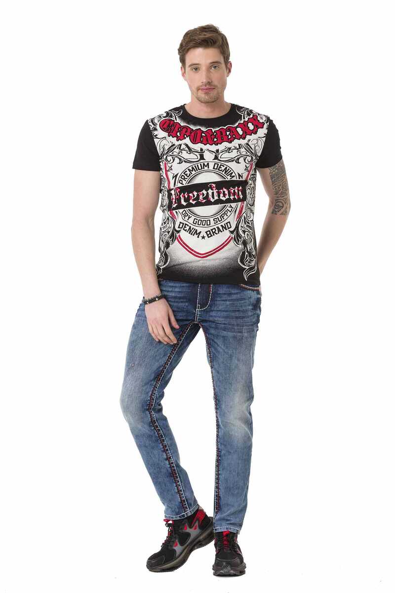 CT690 Patterned Crew Neck Men's T-Shirt