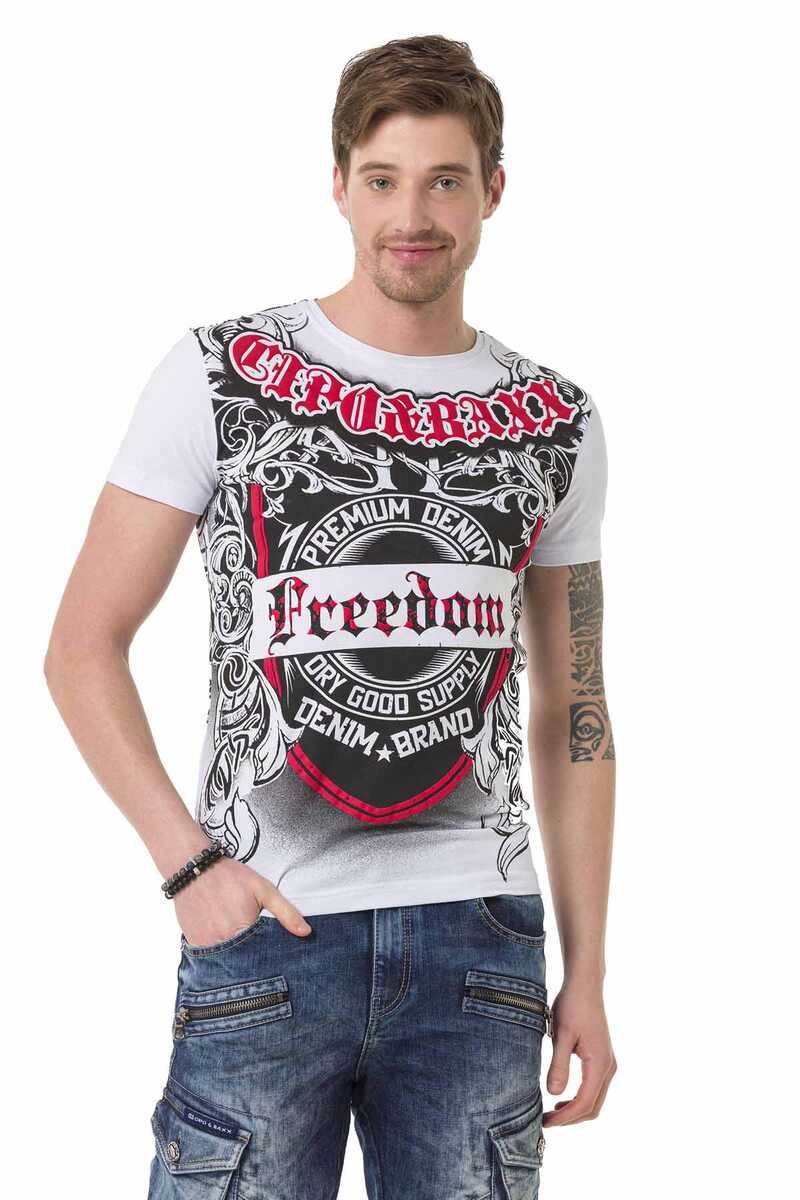 CT690 Patterned Crew Neck Men's T-Shirt