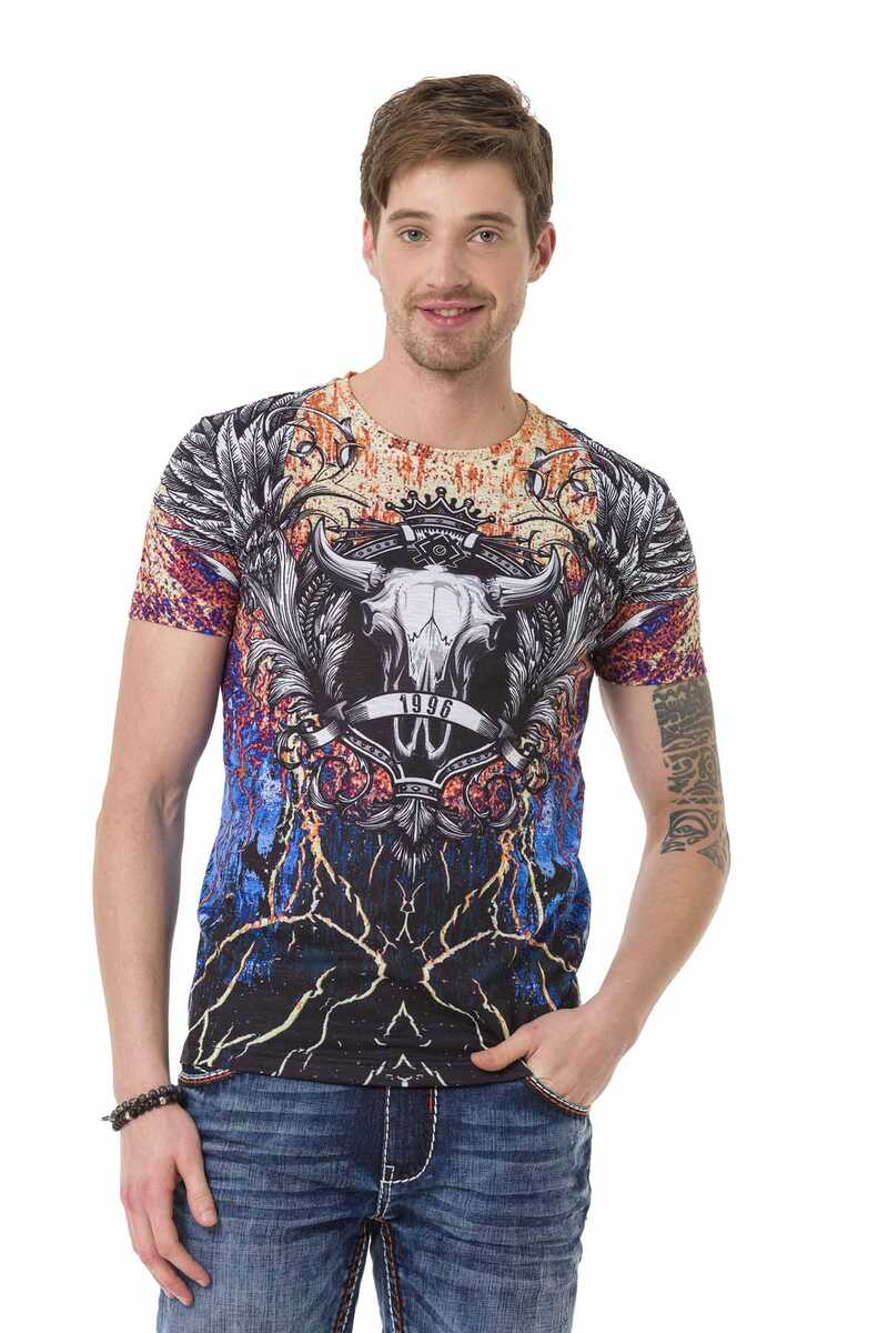 CT697 Crackle Pattern T-Shirt
