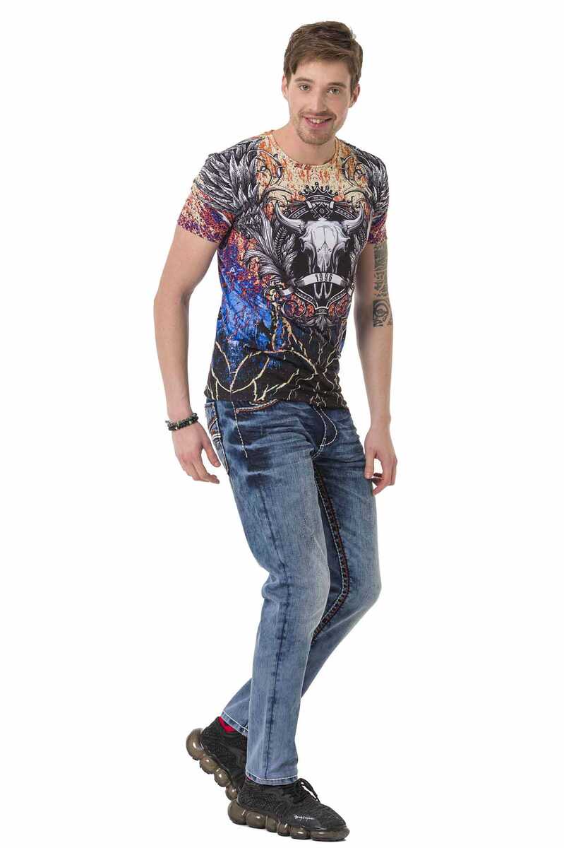 CT697 Crackle Pattern T-Shirt
