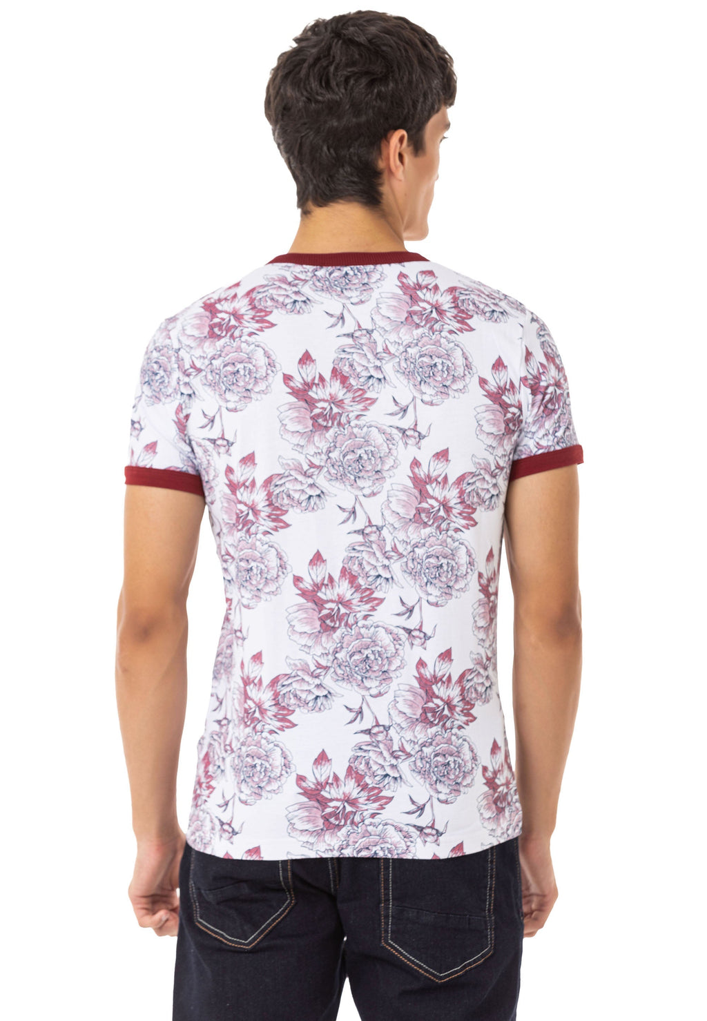 CT707 Floral Print Men's T-Shirt