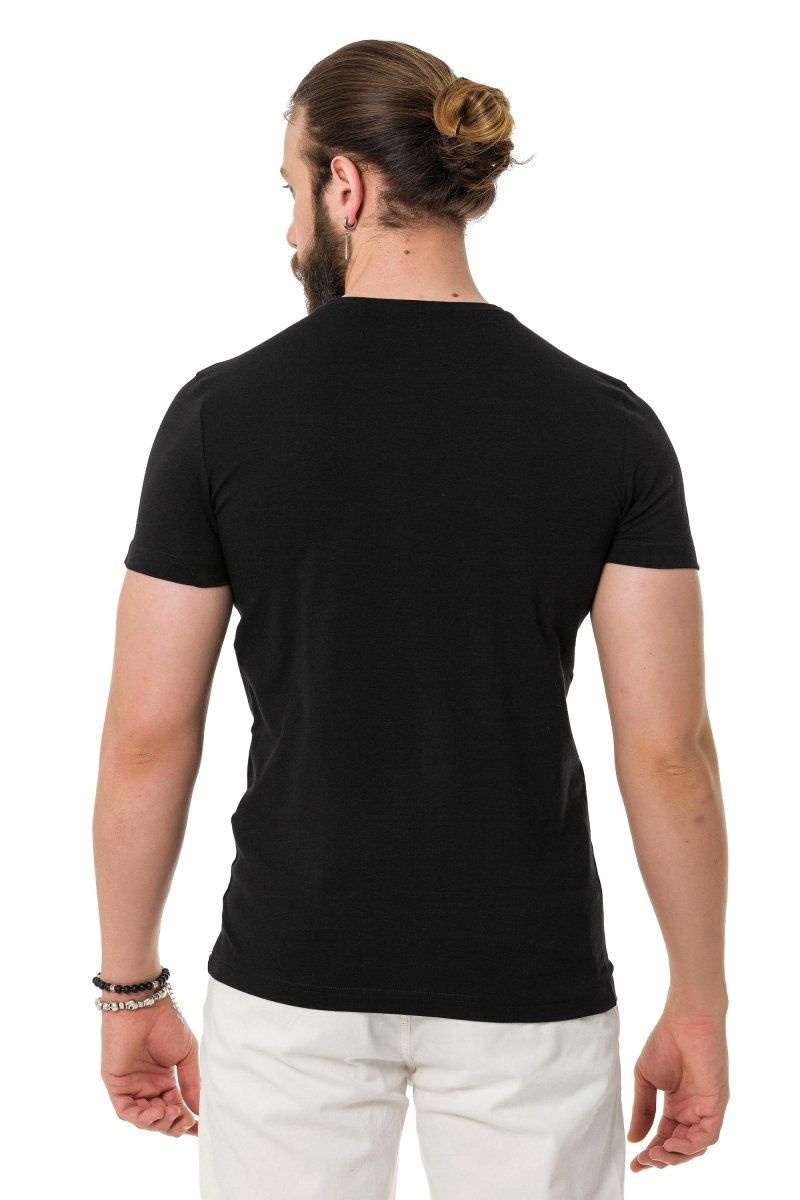 CT711 Embossed Foil Print T-Shirt