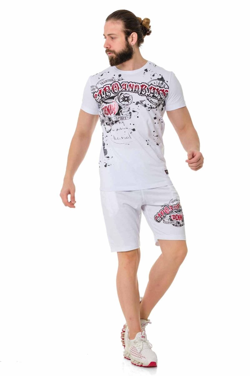 CT713 Glossy Pattern Print T-Shirt