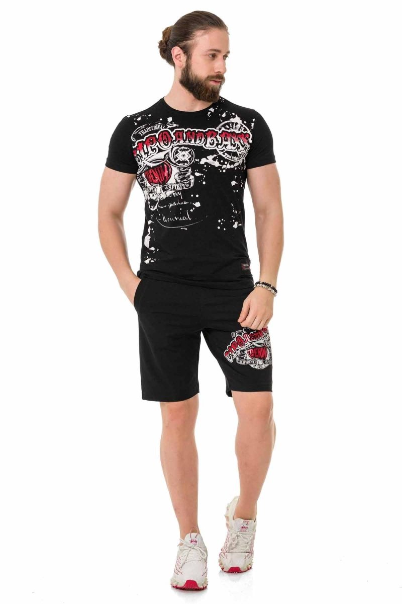 CT713 Glossy Pattern Print T-Shirt
