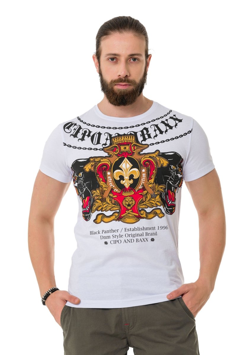 CT718 Panther Print T-Shirt