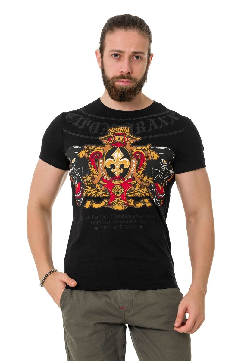 CT718 Panther Print T-Shirt