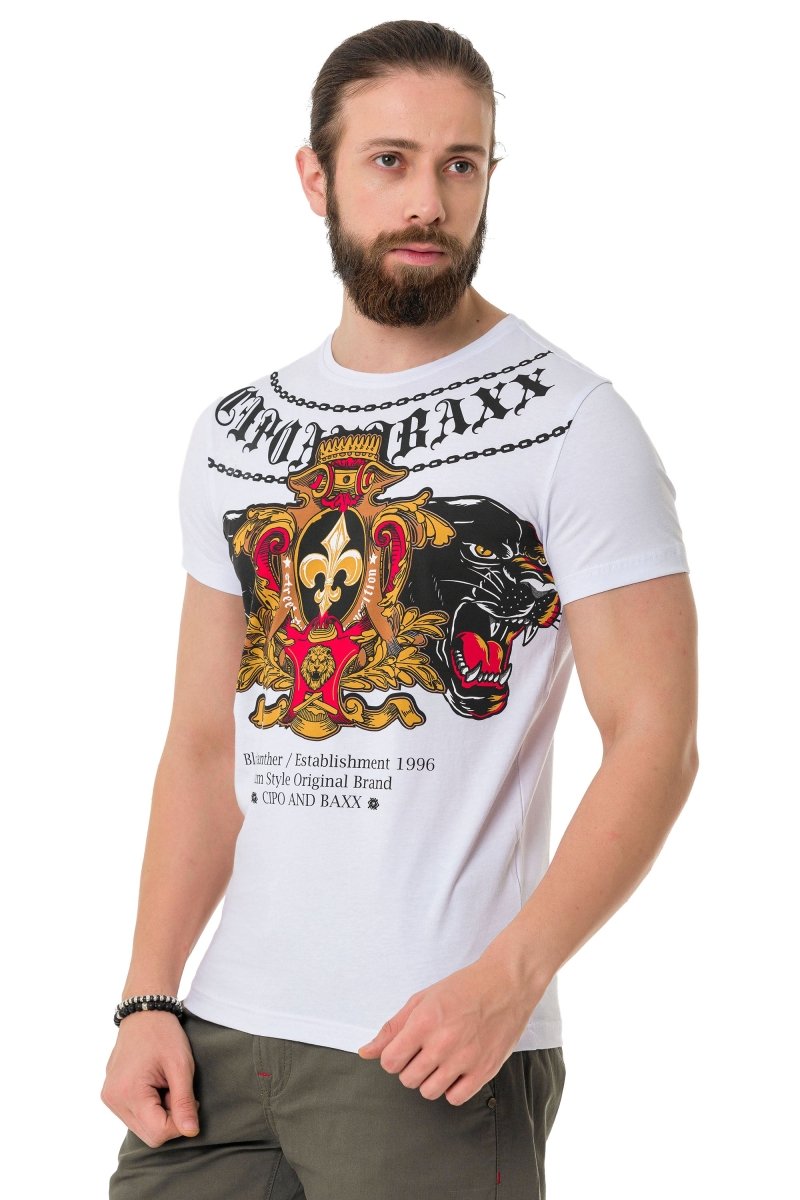 CT718 Panther Print T-Shirt