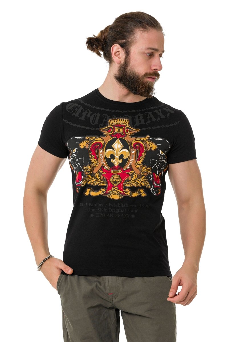 CT718 Panther Print T-Shirt