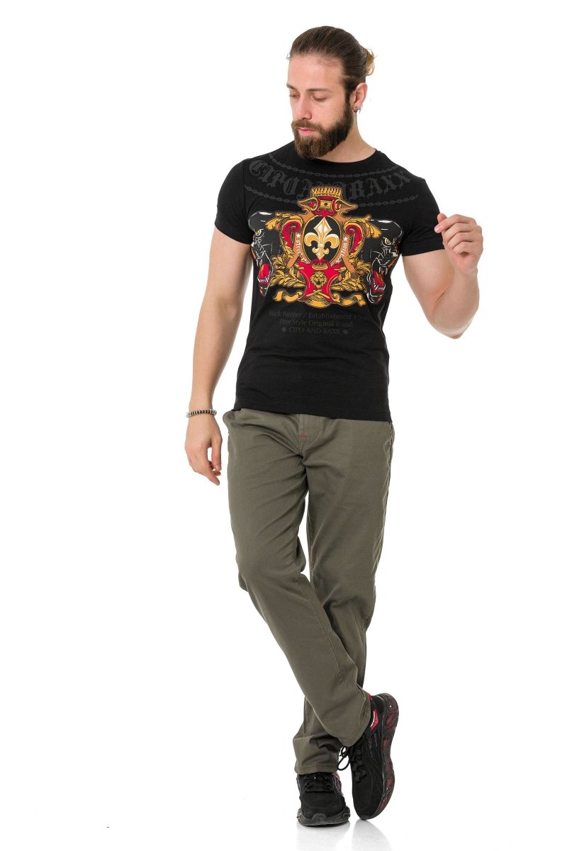CT718 Panther Print T-Shirt