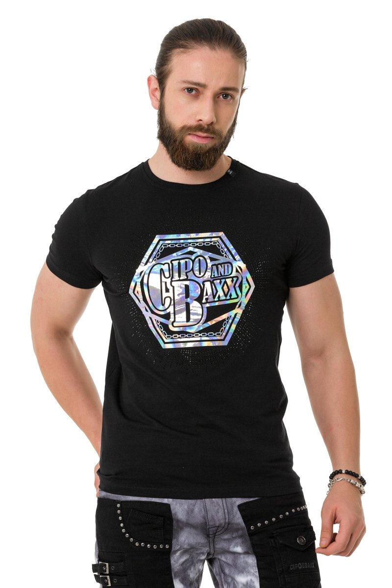 CT720 Stone Foil Print T-Shirt