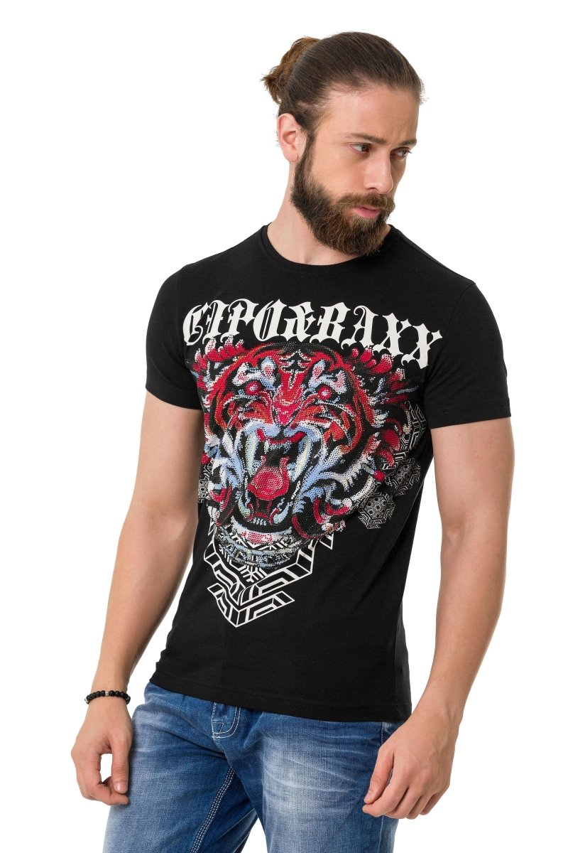 CT729 Stone Tiger Pattern T-Shirt