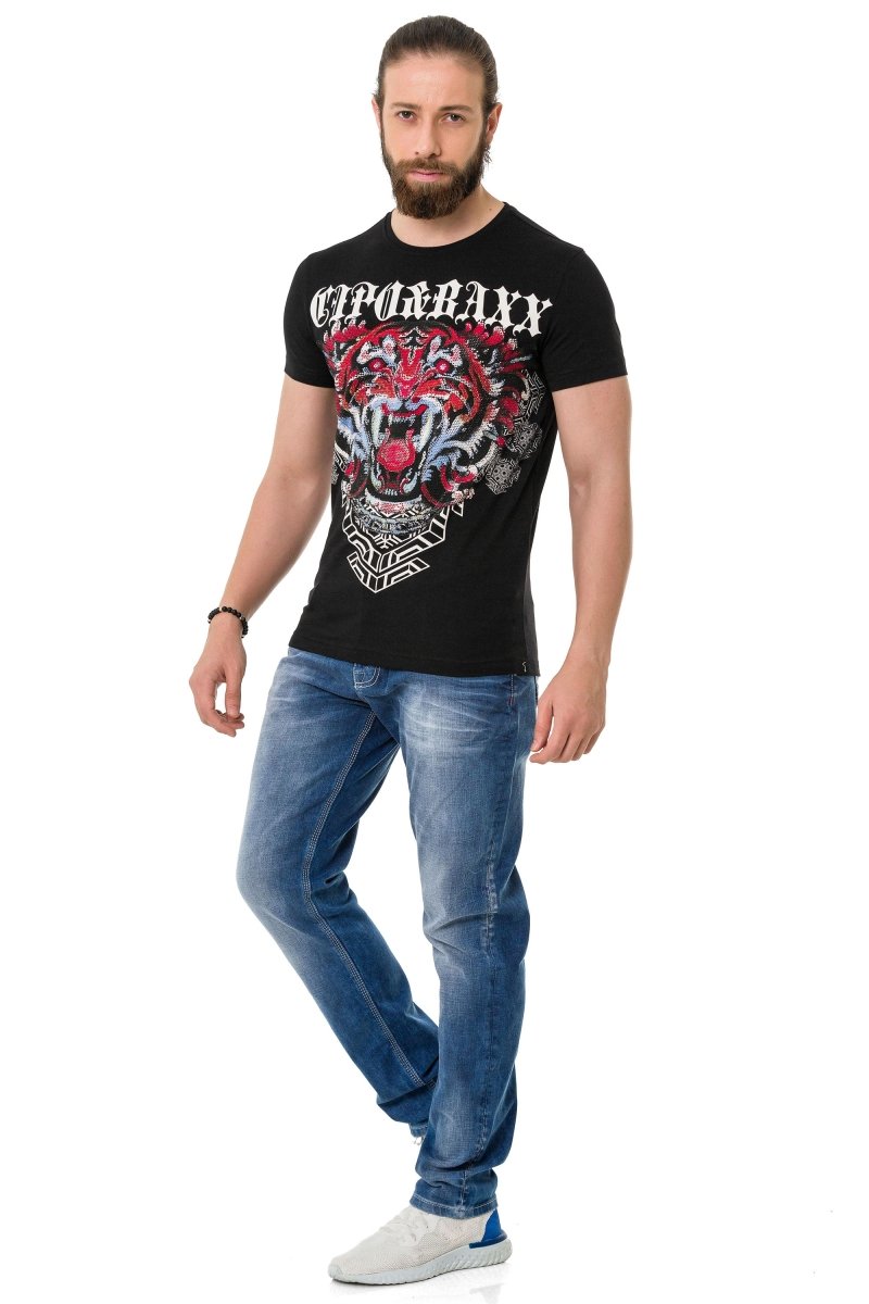 CT729 Stone Tiger Pattern T-Shirt