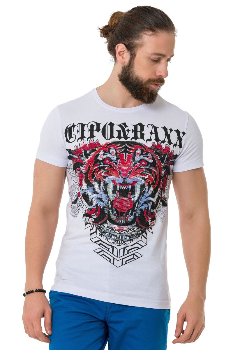 CT729 Stone Tiger Pattern T-Shirt