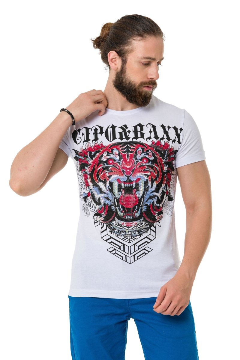 CT729 Stone Tiger Pattern T-Shirt
