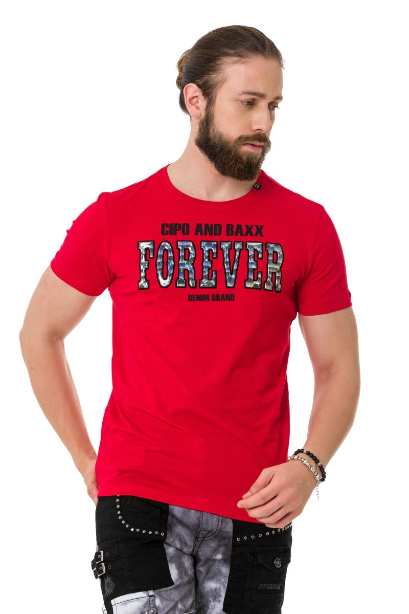 CT736 Glossy Embossed T-Shirt