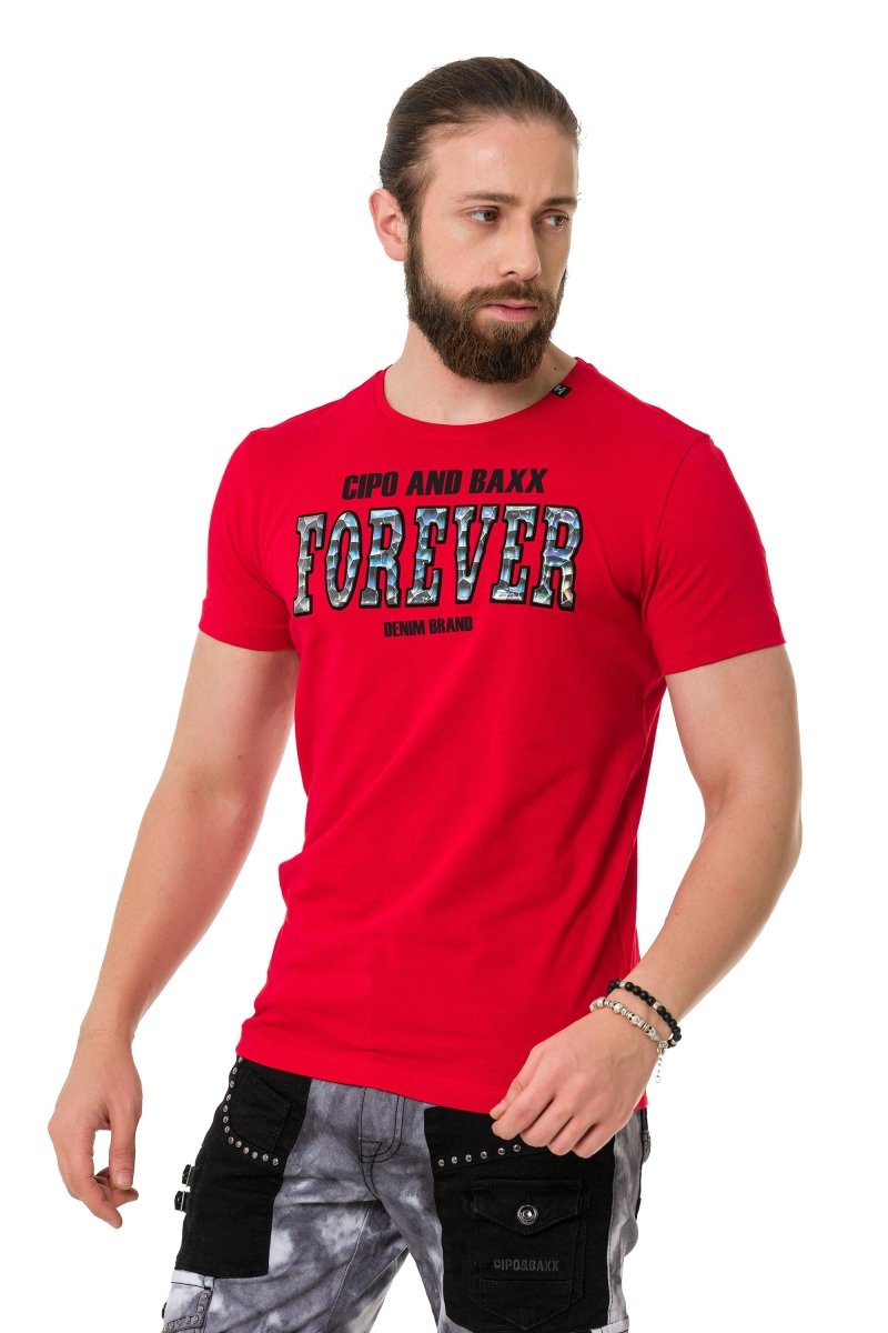 CT736 Glossy Embossed T-Shirt