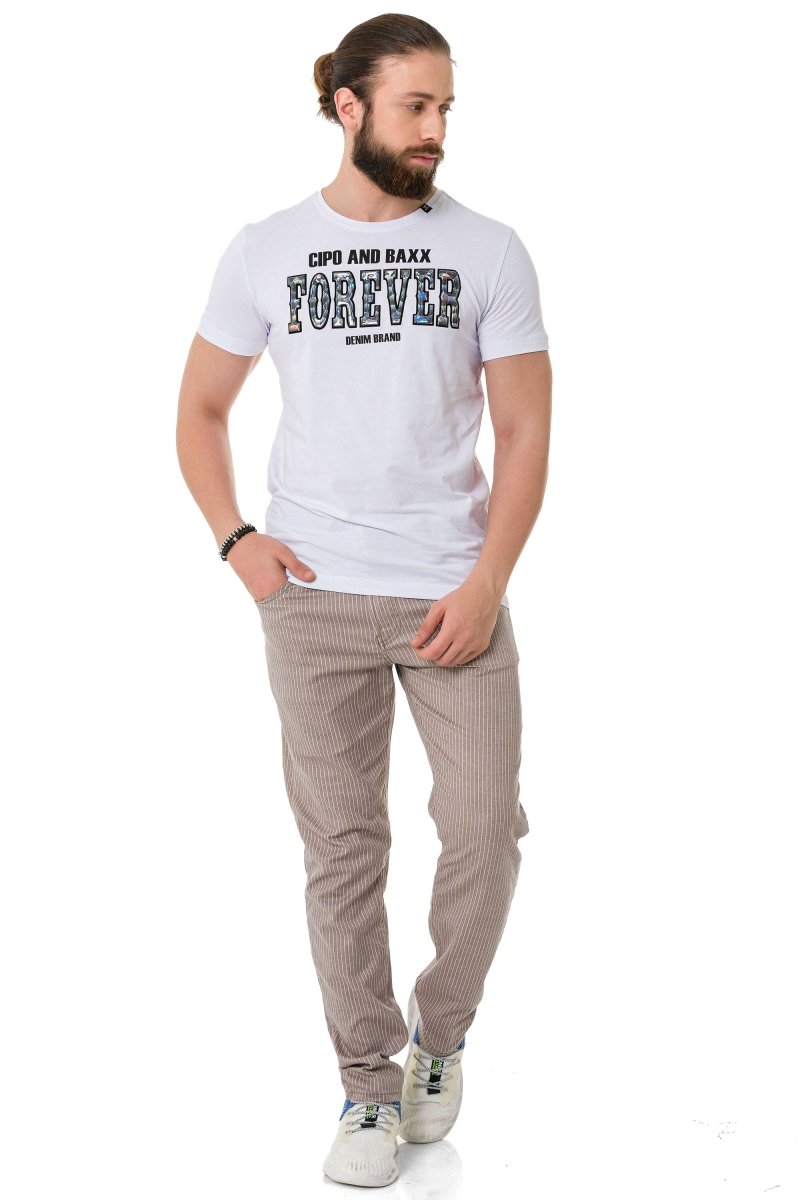 CT736 Glossy Embossed T-Shirt
